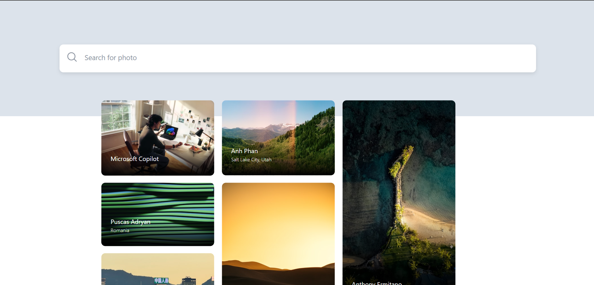 Unsplash Clone screenshot 1